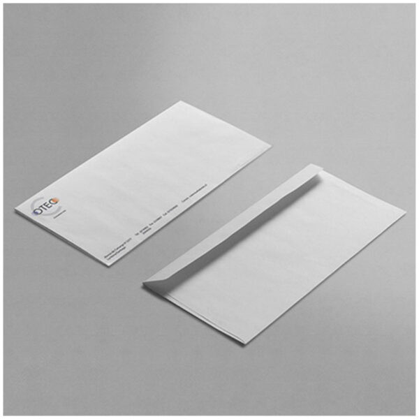 DL ENVELOPES – WHITE, CUSTOM CMYK PRINTED (PACK OF 250, 8.1 X 11.4 CM) - Image 2