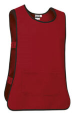 RED TABARD UNIFORM WIPER – ADJUSTABLE CLEANING APRON WITH DUAL FRONT POCKET - Image 5