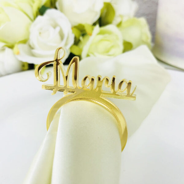 CUSTOM NAPKIN PLEXIGLASS RINGS - Image 1